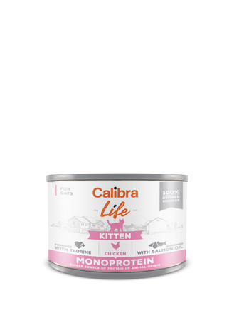 CALIBRA Cat Life Kitten Chicken 6x200g