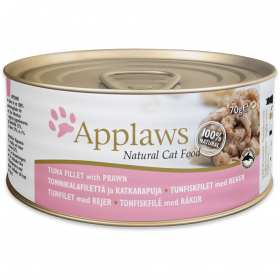 no pork APPLAWS Tuna Fillet With Prawn In Broth Tin 24x70g