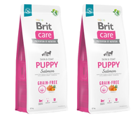 BRIT CARE Dog Grain-free Puppy Salmon 2x12kg