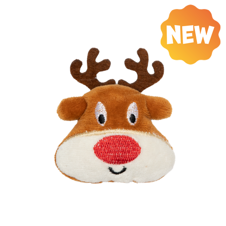 UNIQ PETS PLUSH TOY FOR CATS PURRNIP reindeer head with catnip 7x6cm