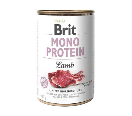 Brit Mono Protein Lamb 6x400g + FREE Can Lid!