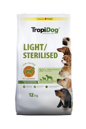 Tropidog Premium Light Sterilised Chicken With Rice 12kg