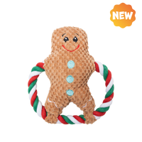 UNIQ PETS PLUSH DOG TOY SQUEAKIES ring tug toy snowman with squeaker 20×20cm