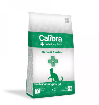 no pork Calibra Veterinary Diets Cat Renal/Cardiac 2kg