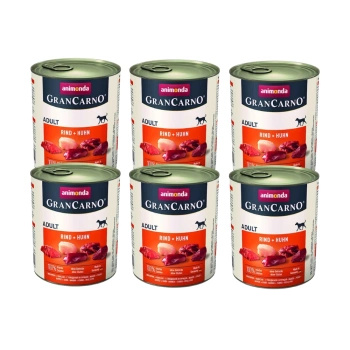 no pork Animonda GranCarno Adult Dog Beef + Chicken 6x800g