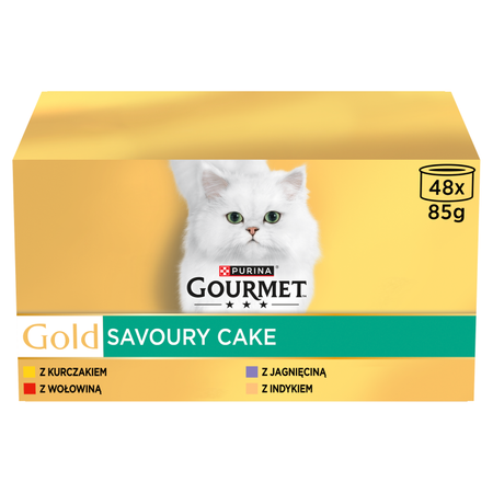 Purina Gourmet Gold Cat Food Savoury Cake 48 x 85 g