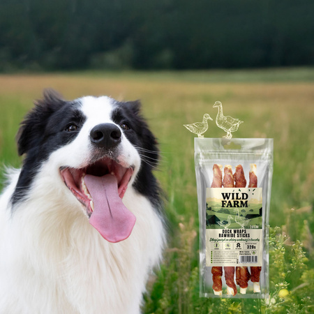 WILD FARM Long beef skin stick with duck 28cm 320g dog treats