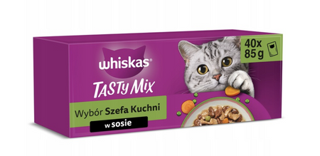 WHISKAS TASTY MIX wet cat food Chef's Choice in sauce 40 x 85 g