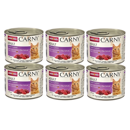 no pork Animonda Cat Carny Adult Beef and Lamb 6x200g
