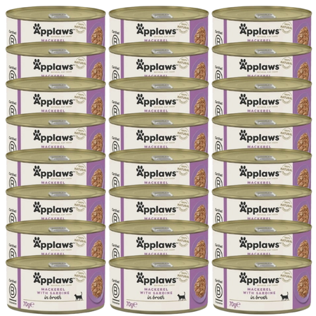 Applaws Cat Mackerel and Sardines 24x70g CUP