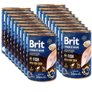 no pork Brit Premium By Nature Fish With Fish Skin 18x400g