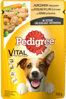 Pedigree Wet Food for Adult Dogs with Chicken and Vegetables in Sauce 100g