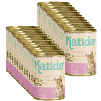 Katido Wet Cat Food Turkey and Duck 24x400g