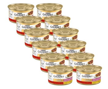 Purina Gourmet Gold with Beef and Chicken in Sauce 12x85g