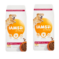 IAMS-Dry food for Vitality for senior large breed dogs, with chicken 2x12kg