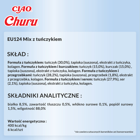 INABA Churu for cats - mix with tuna 20x14g