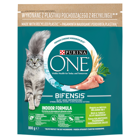Purina One Cat Indoor turkey food for cats 800 g