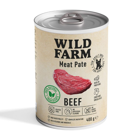 WILD FARM Pate Beef 6x400g gluten-free dog food