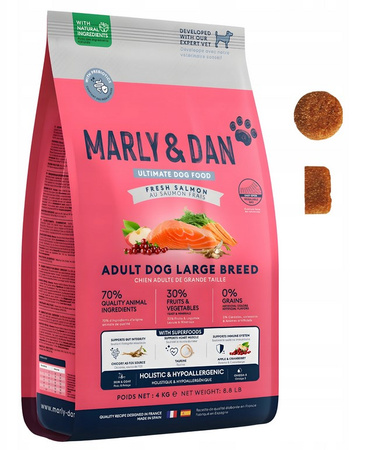 Marly & Dan Adult Dog Large Breed Fresh Salmon Holistic & Hypoallergenic 12kg dry food