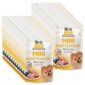 no pork Brit Care Mini Fillets in Rabbit and Salmon Sauce 24x85g