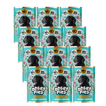 Dobry Pies  Rabbit with apple and carrot 12x400g