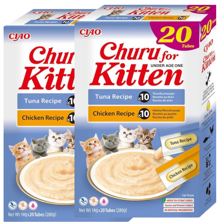 INABA Churu for kittens – chicken and tuna mix 2x(20x14g)