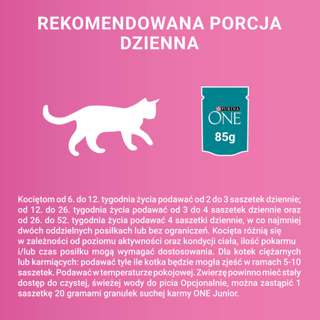 Purina One Junior Kitten Food with salmon and carrots 85g
