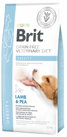 Brit Grain Free Veterinary Diet Dog Obesity Lamb with Peas 12kg