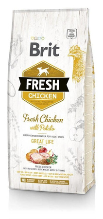 no pork Brit Fresh Chicken & Potato Adult Great Life 12kg