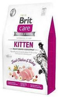 NO PORK Brit Care Cat Grain-Free Kitten Healthy Growth & Development with Chicken and Turkey 2kg