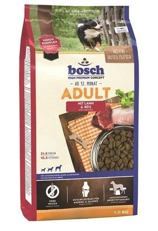 no pork BOSCH Adult Lamb & Rice 1kg