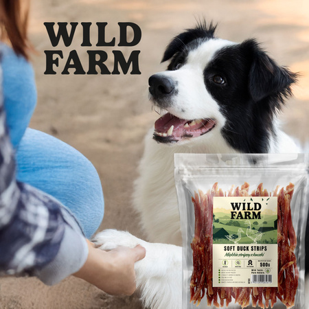 WILD FARM Soft duck strips 500g dog treats