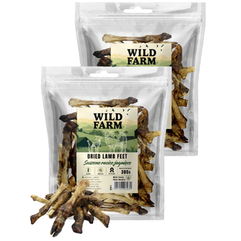 WILD FARM Dried lamb hooves 2x300g dog treat
