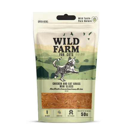 WILD FARM Chicken and grass fillets for cats 50g cat treat