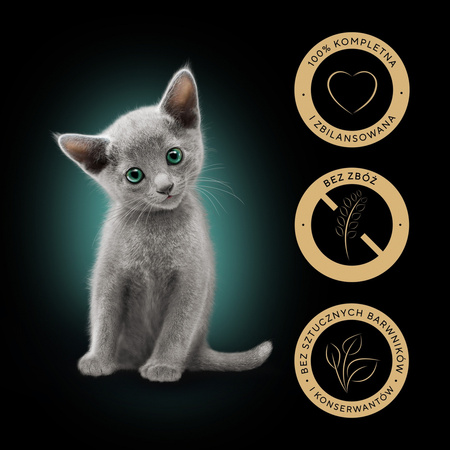 SHEBA Kitten flavour packet 40x85 g - complete wet food for kittens in sauce (cuts with: salmon, chicken)