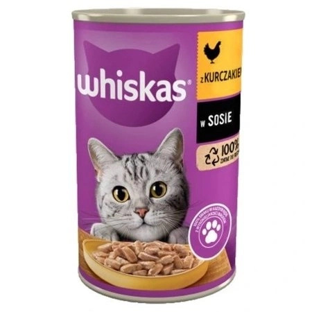 WHISKAS Wet Food 1+ with Chicken in Sauce 400g