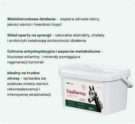 Lab-v EquiDerma Complementary feed mixture for horses and ponies to support the condition of skin, coat, and hooves 2000g