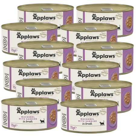 Applaws Cat Mackerel and Sardines 12x70g CUP