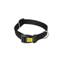 Dingo Strap Dog Collar with Plastic Clasp Black 45cm