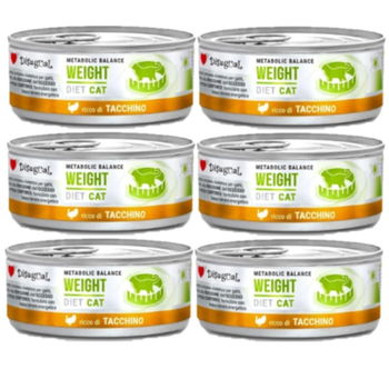 Disugual Wet cat food Veterinary WEIGHT Turkey (adult) 6x85g