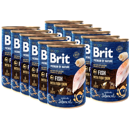 no pork Brit Premium By Nature Fish With Fish Skin 12x400g