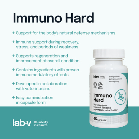 Lab-v Immuno Hard – Immunity booster for dogs and cats, 45 capsules