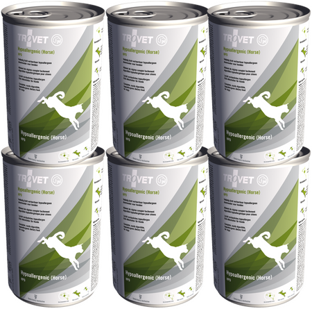 NO PORK TROVET HPD Hypoallergenic Horse Dog Can 6x400g