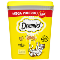 no pork DREAMIES Mega Box 350 g - complementary food for adult cats, with delicious cheese