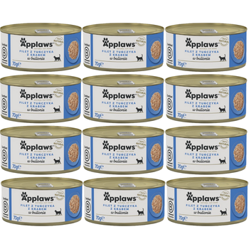 no pork APPLAWS Tuna Fillet With Crab In Broth Tin 12x70g