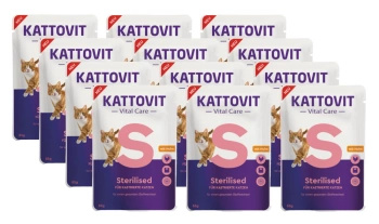 no pork Kattovit Vital Care Sterilised 12x85g