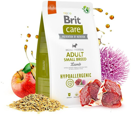 BRIT CARE Dog Hypoallergenic Adult Small Breed Lamb 3kg