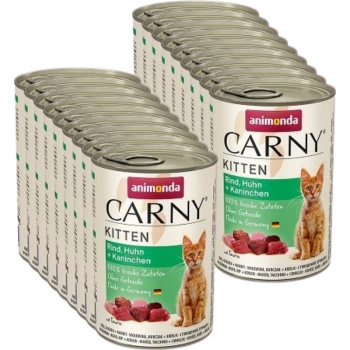 no pork Animonda Cat Carny Kitten Beef, Chicken + Rabbit 18x400g