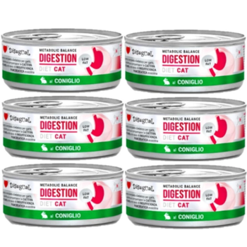 Disugual Wet cat food Veterinary DIGESTION Rabbit (adult) 6x85g