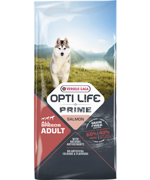 no pork Versele-Laga Opti Life Prime Adult Salmon Grain Free Food for Adult Dogs with Salmon 12.5kg